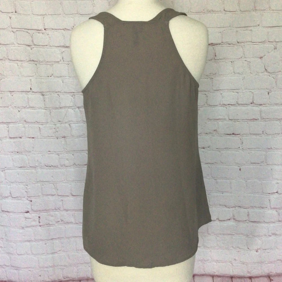 Maurices Taupe Button Down Sleeveless Top - Size Small - Picture 5 of 8
